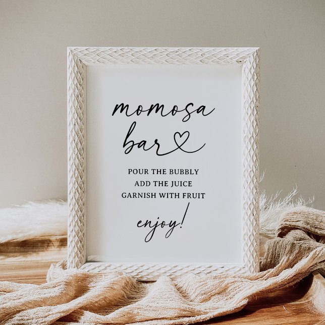 Modern Script Baby Shower Momosa Bar Sign (Creator Uploaded)