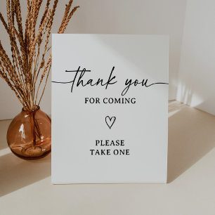 Modern Script Baby Shower Thank You Favours Sign