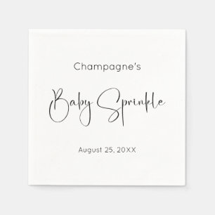 Modern Script Baby Sprinkle Napkin