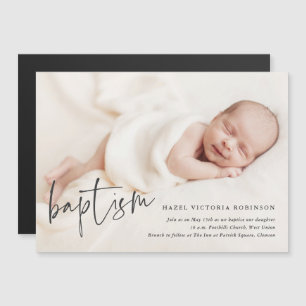 Modern Script Baptism & Christening Invitation