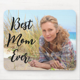 Modern Script Best Mum Ever Photo Mouse Pad
