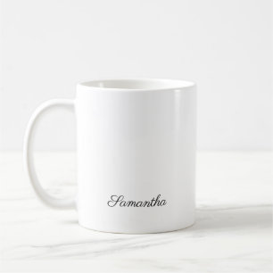 Modern Script Birthday Monogram Name Coffee Mug