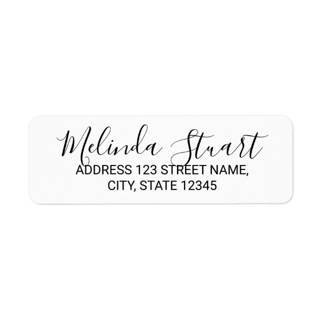 Modern Script Black and White (Front)