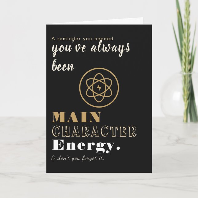 Modern Script	Bold Greeting Card | main character  (Front)