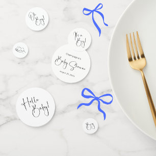 Modern Script Boy Baby Shower Confetti