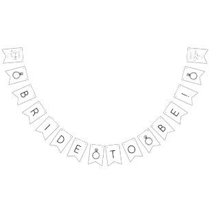 Modern Script Bridal Shower Bunting