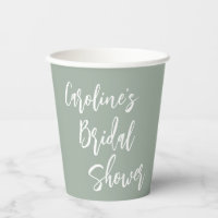 Modern Script Bridal Shower Custom Dusty Sage