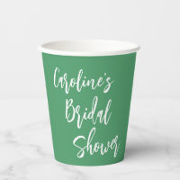 Modern Script Bridal Shower Custom Kelly Green