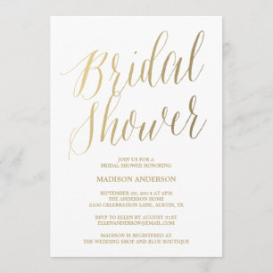 Modern Script Bridal Shower Invitation