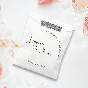 Modern Script Bridal Shower Lingerie Favour Bags
