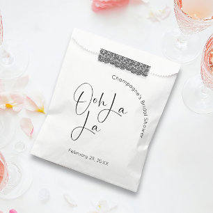 Modern Script Bridal Shower Ooh La La Favour Bags