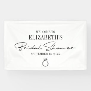 Modern Script Bridal Shower Welcome Banner
