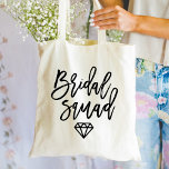 Modern Script Bridal Squad Diamond Tote Bag<br><div class="desc">Let everyone know who's in your bridal squad with a chic,  modern bridal squad diamond tote bag. The bridal squad diamond tote bag makes a great gift to give your bridal party!</div>
