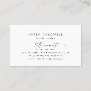Modern Script Business Card
