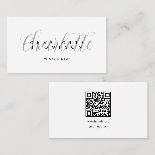 Modern Script Business Card Template (Front/Back)