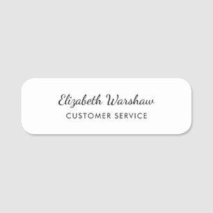 Modern Script Business Employees Custom Name Tag