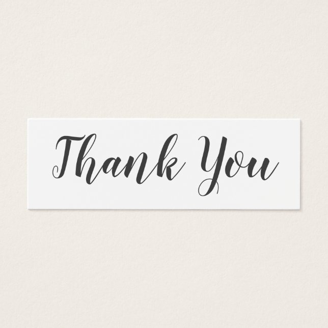 Modern Script Business Logo Thank You Insert Card (Front)