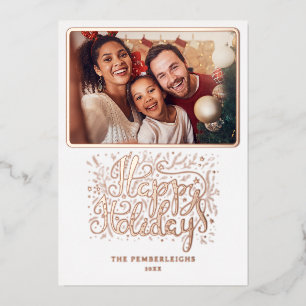 Modern Script Calligraphy Happy Holidays Photo