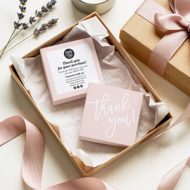 Modern script calligraphy thank you blush pink (Modern script calligraphy thank you blush pink)