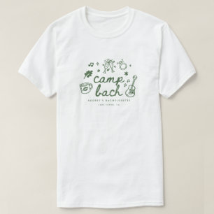 Modern Script Camp Bachelorette Party Custom T-Shirt