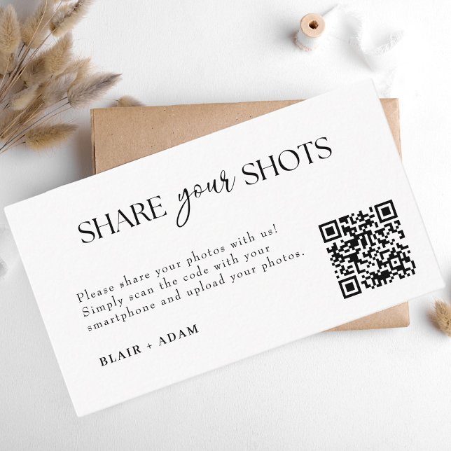 Modern Script Capture The Love QR code  Enclosure Card (Creator Uploaded)