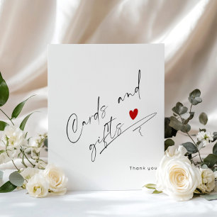 Modern Script  Cards and gifts Bridal Shower Poster