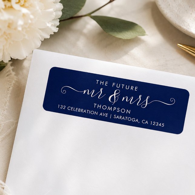 Modern Script Chic Future MR and MRS Navy Blue (Creator Uploaded)