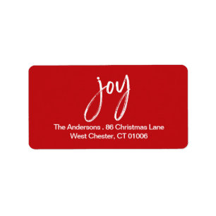Modern Script Christmas Return Address Label