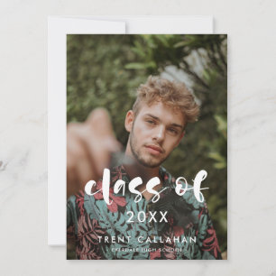 Modern script Class of 2025 Photo graduation Announcement