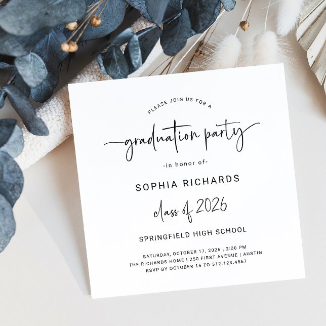 Modern Script | Class of 2026 Graduation Party Invitation (Creator Uploaded)