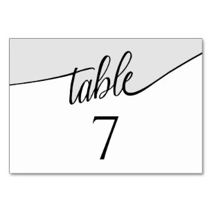 Modern Script Colorblock Any Number Wedding Table 