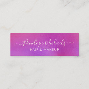 Modern Script Colourful Watercolor Mini Business Card