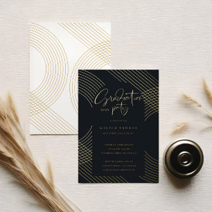 Modern Script Concentric Arches Graduation Party