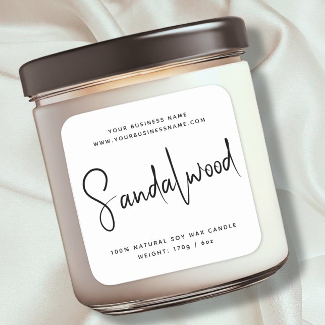 Modern script cosmetics candle label (Creator Uploaded)