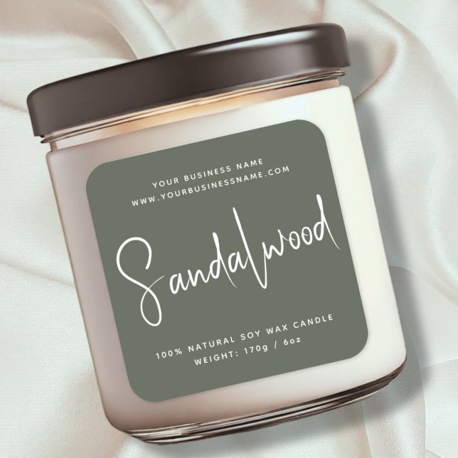 Modern script cosmetics candle label (Creator Uploaded)