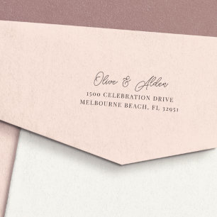 Modern Script Couples Return Address Self-inking Stamp