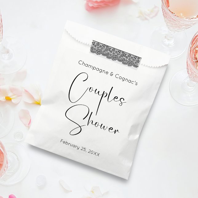 Modern Script Couples Shower Favour Bags (Creator Uploaded)