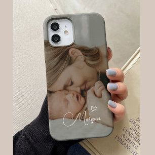 Modern Script Custom Family Full Photo iPhone 15 Case