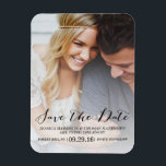 Modern Script | Custom Photo Save The Date Magnet<br><div class="desc">Modern Script | Custom Photo Save The Date Magnets.</div>
