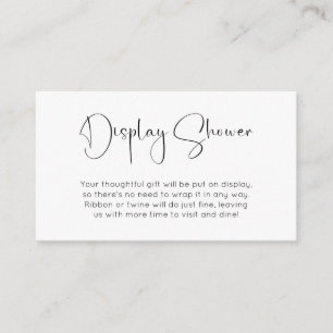 Modern Script Display Shower Enclosure Card