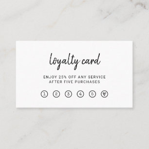 Modern Script Elegant and Simple Loyalty Card