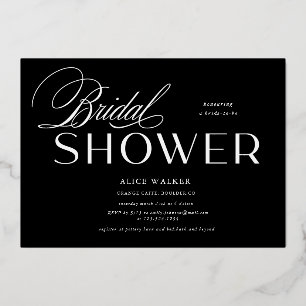 modern script elegant bridal shower