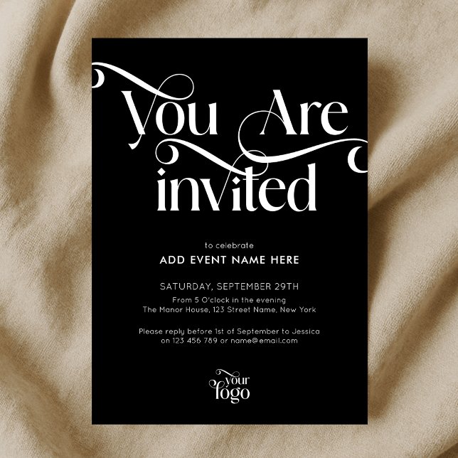 Modern Script Elegant & Chic Business Event Gala Invitation (Creator Uploaded)