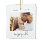 Modern Script Elegant Engagement Photo Keepsake