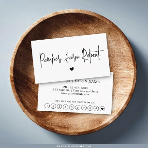 Modern Script Elegant Professional Loyalty Card