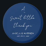 Modern Script Elegant Wedding Thank You Magnet<br><div class="desc">Share your gratitude with a gift that they'll love. Our personalised wedding thank you stickers are the perfect way to commemorate your special day while thanking your guests for being a part of it. Give your guests a beautiful, practical reminder of the love and joy you shared, a small token...</div>