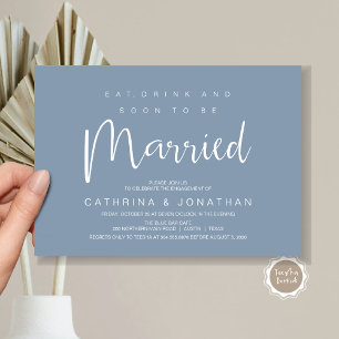 Modern Script, Engagement Dinner Party Celebration Invitation