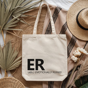 Modern Script ER Tote Graduation Gift for Nurse Bag