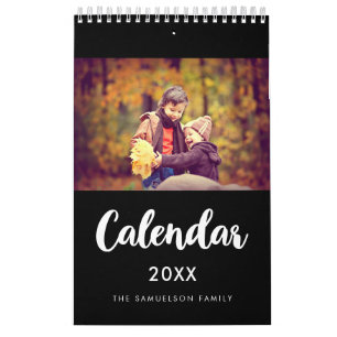 Modern script family 2025 calendar