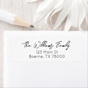 Modern Script Family Address